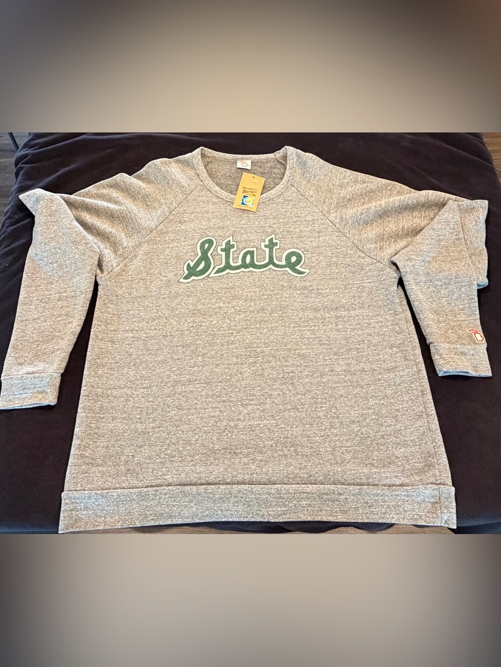 The Mitten State Michigan State MSU Sweatshirt Men’s XXL Gray NWT Made USA